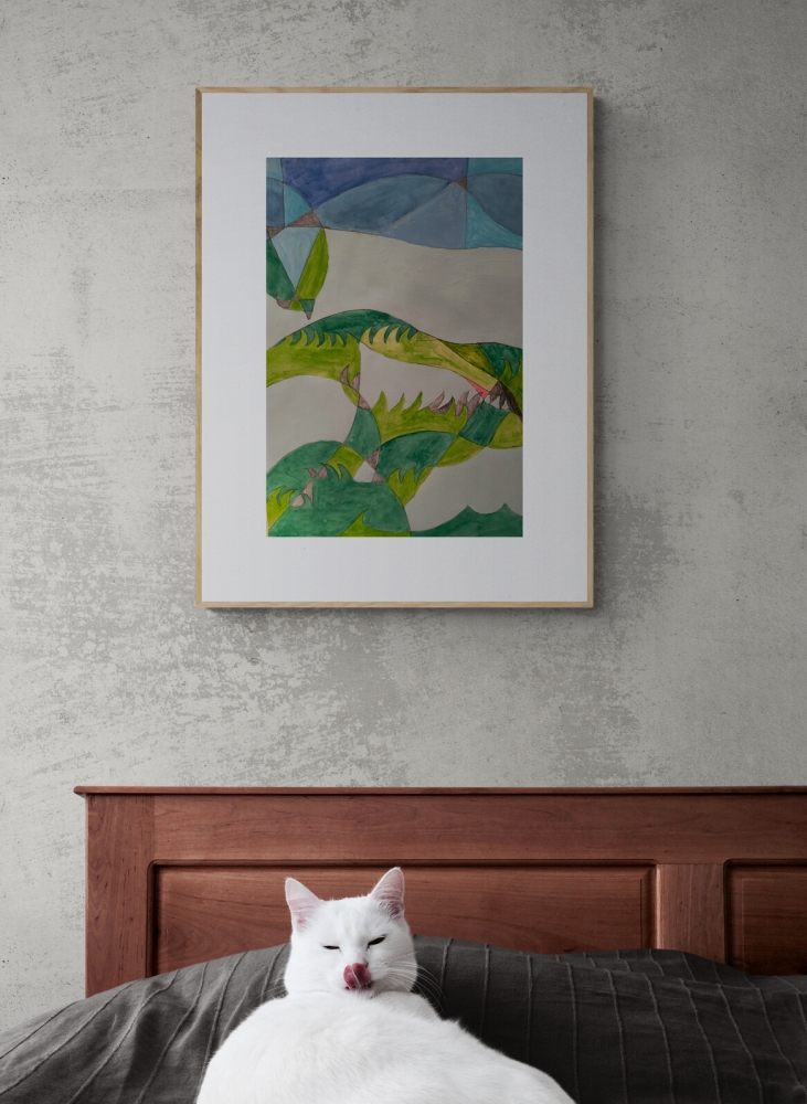 Landscape with Cubist Sky