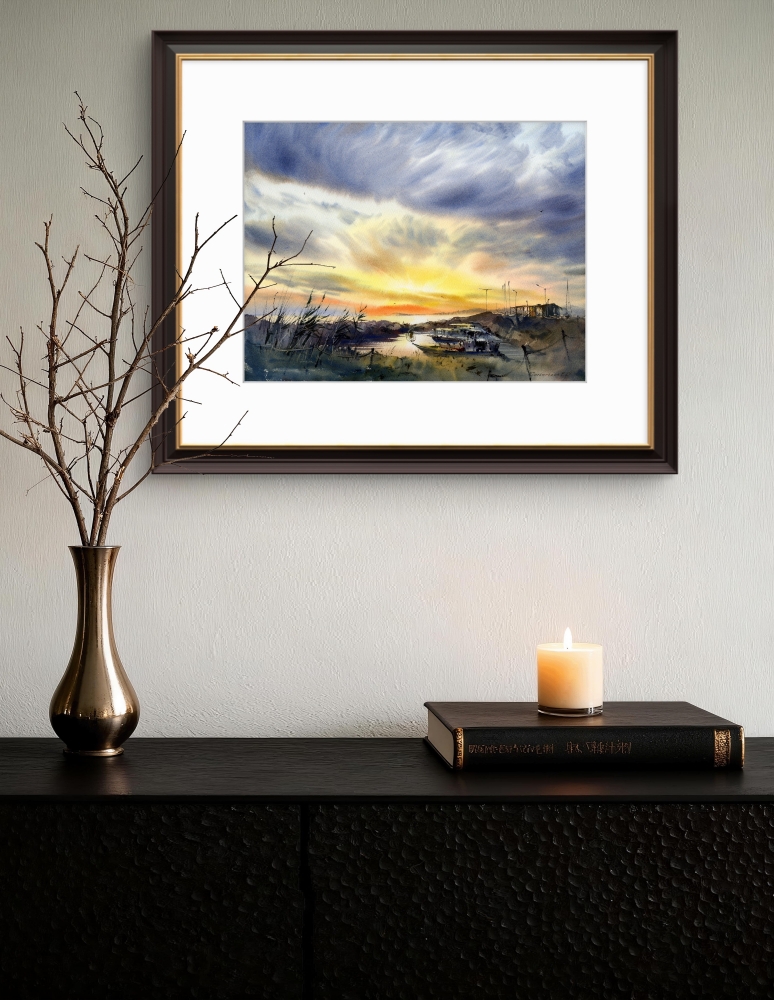 Boats on the pier Sunset #4