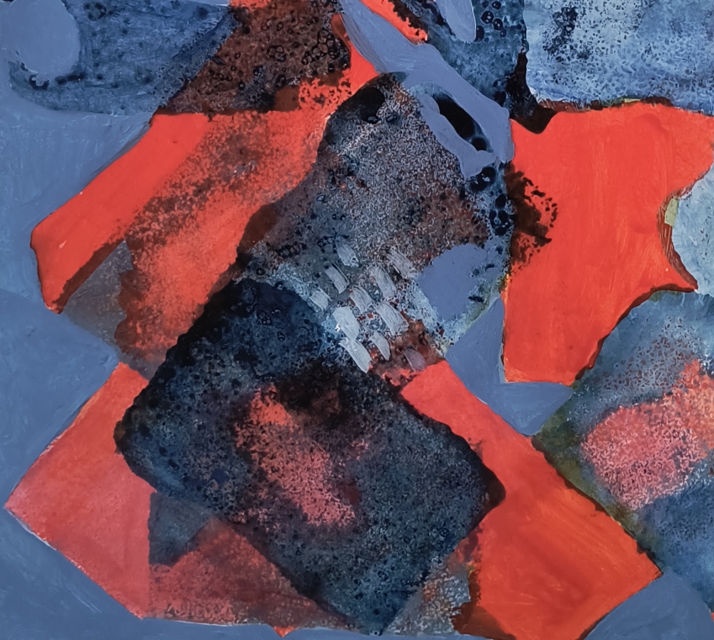 Composition in Orange and Blue