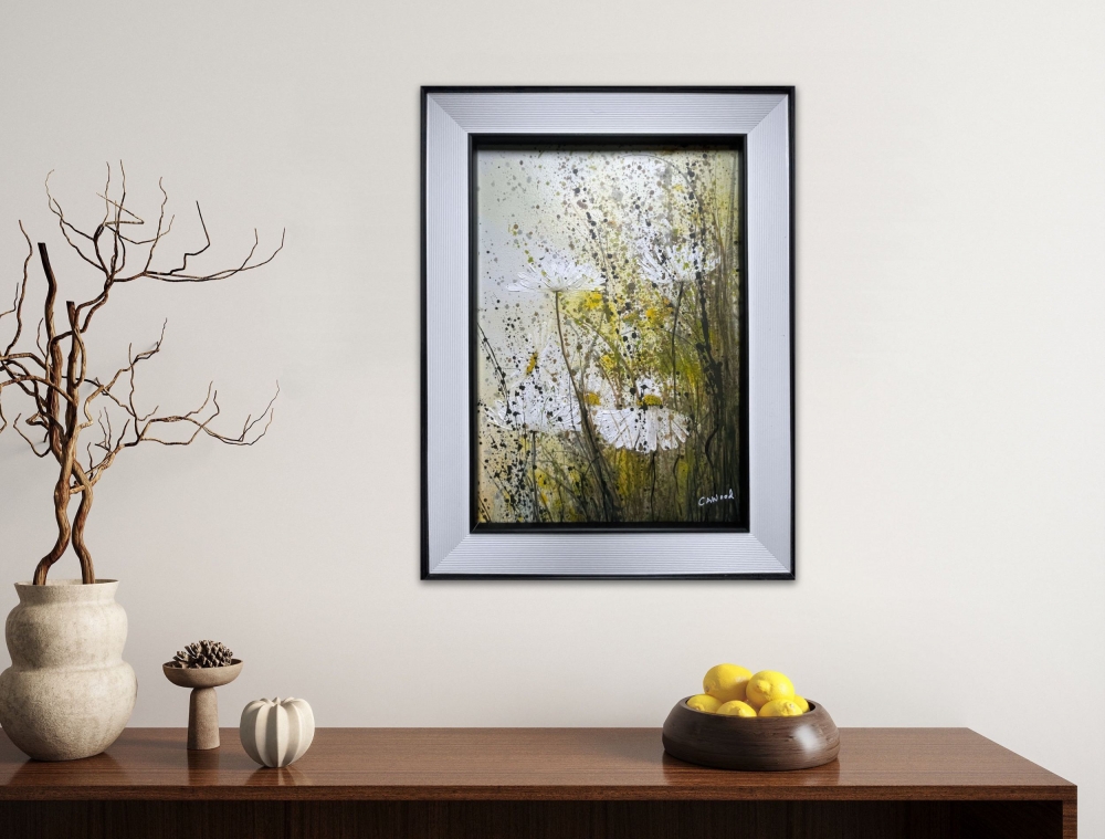 Daisy Daisy Flowers Pair Landscape Framed