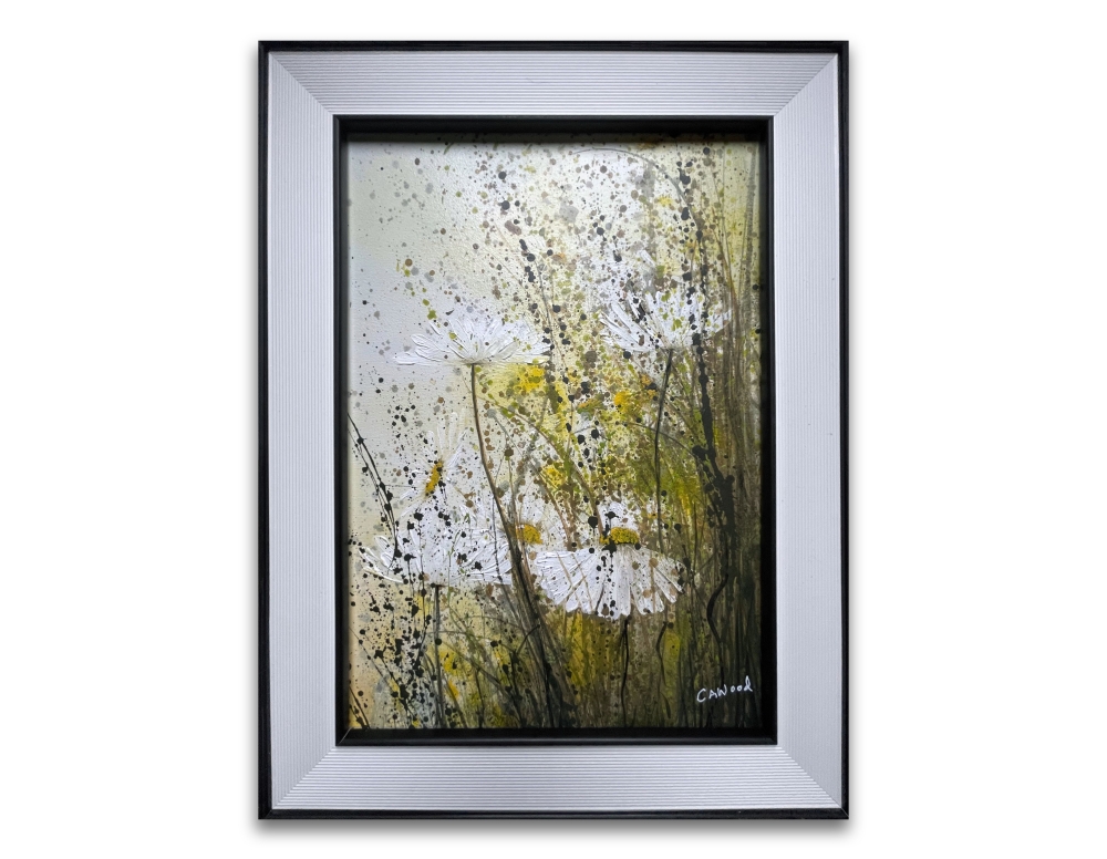 Daisy Flowers 2 floral landscape framed