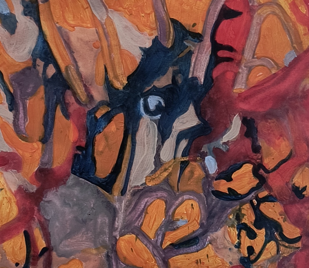 Composition in Red and Orange