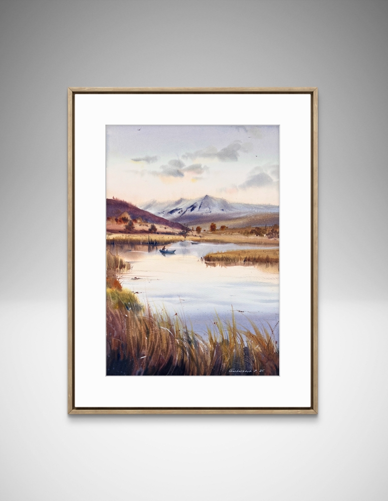 Reflections in a quiet lake