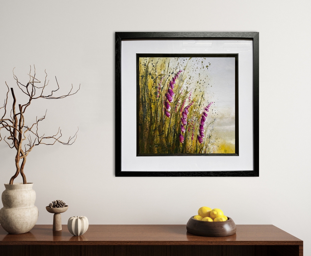 Foxgloves meadow 2 flowers landscape