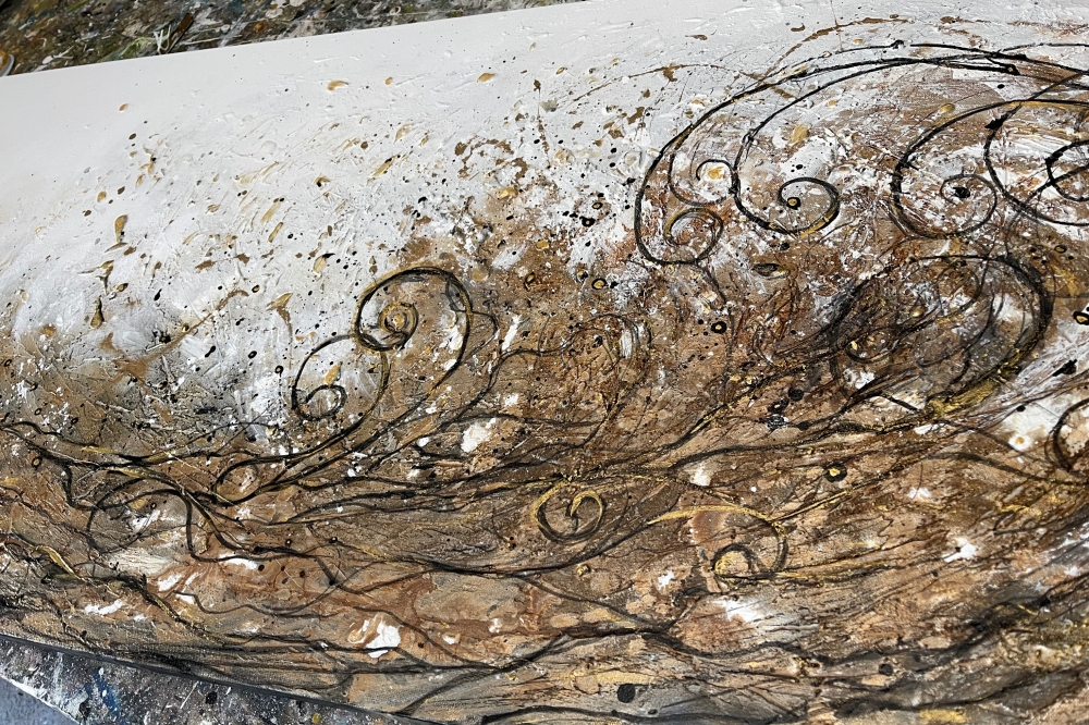 Gold Klimt Wave large