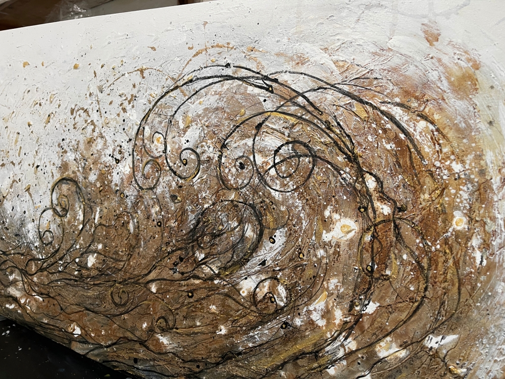 Gold Klimt Wave large