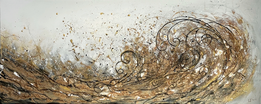 Gold Klimt Wave large