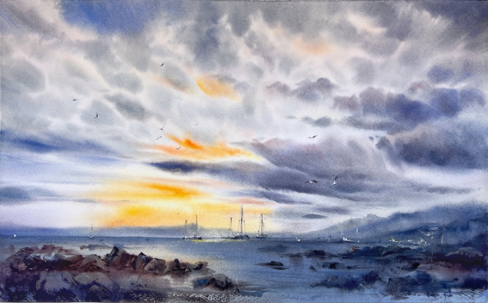 Sunset on the sea #12