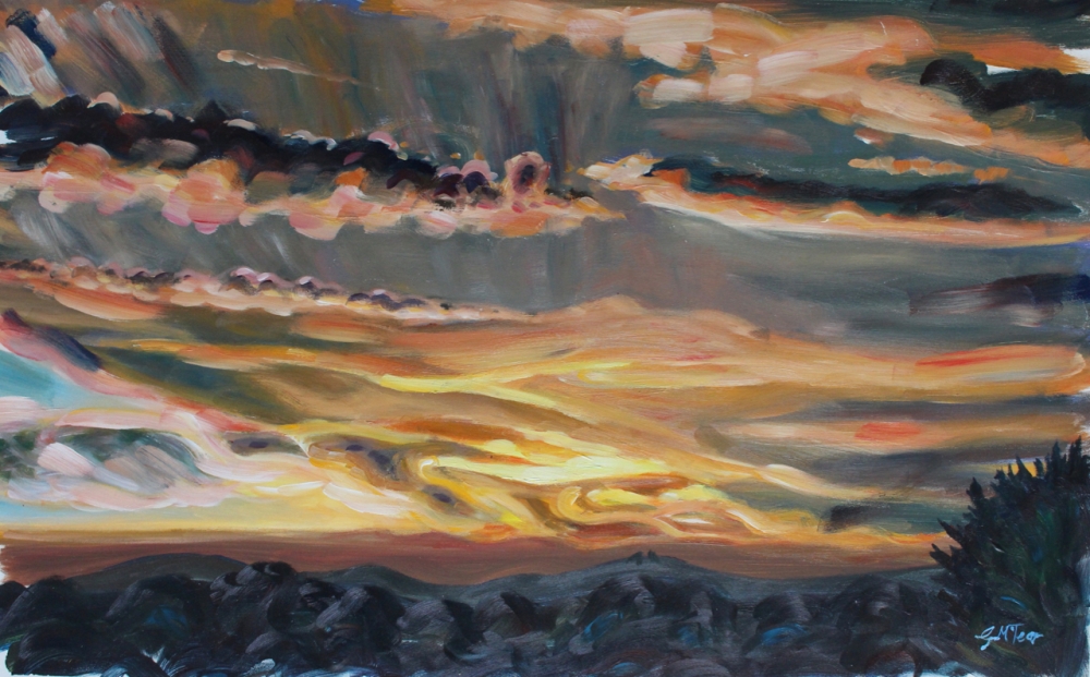 Sunset over Dartmoor