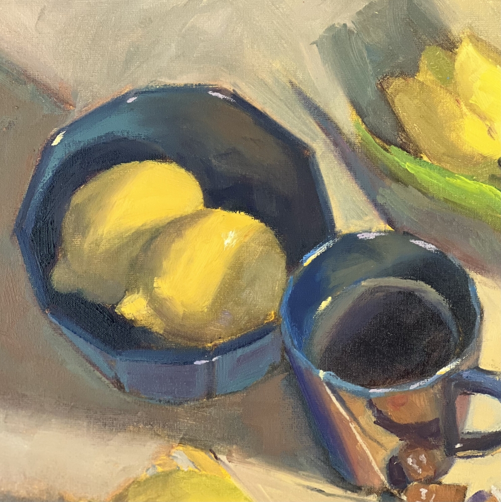 Lemons and Tea - Original Oil Painting