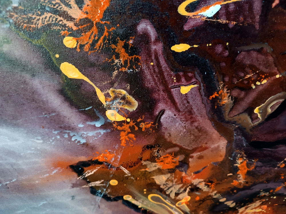 XXL painting 200 cm Cosmic Angel with Ember and Light