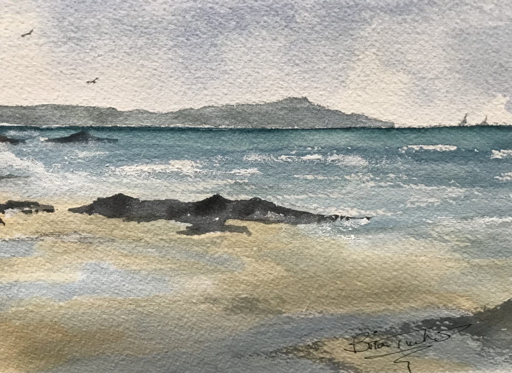 The beach and Cliffs at Porthtowan,Cornwall