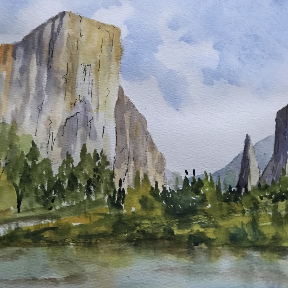 Glowing rocks at El Capitan and Yosemite 