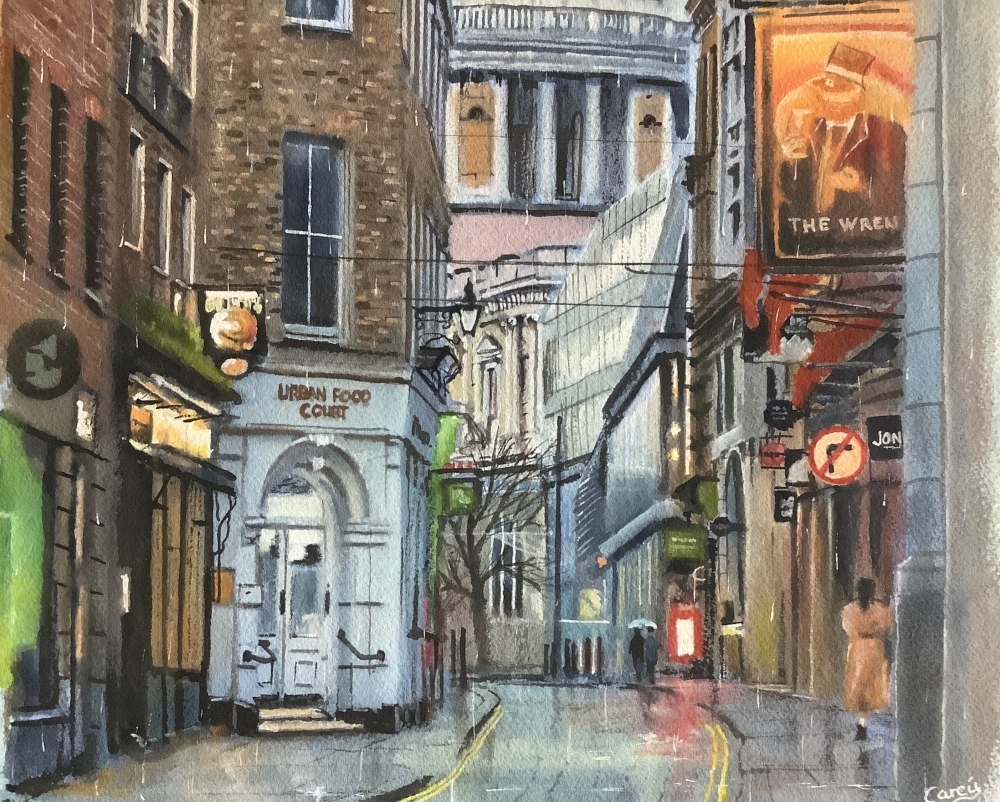 St Paul’s Cathedral in the rain 