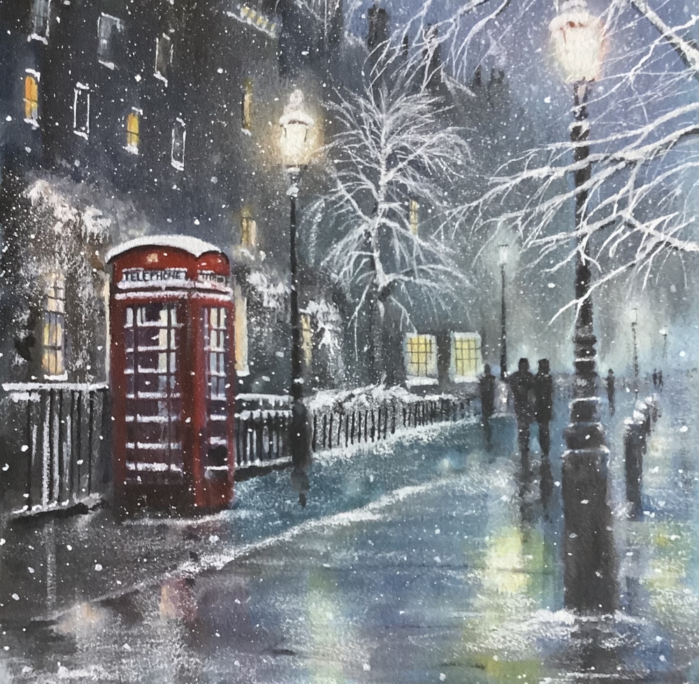 Winter city scene 