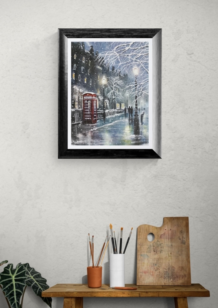 Winter city scene 