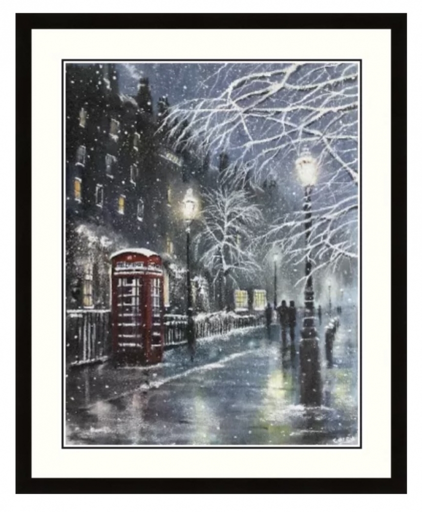 Winter city scene 