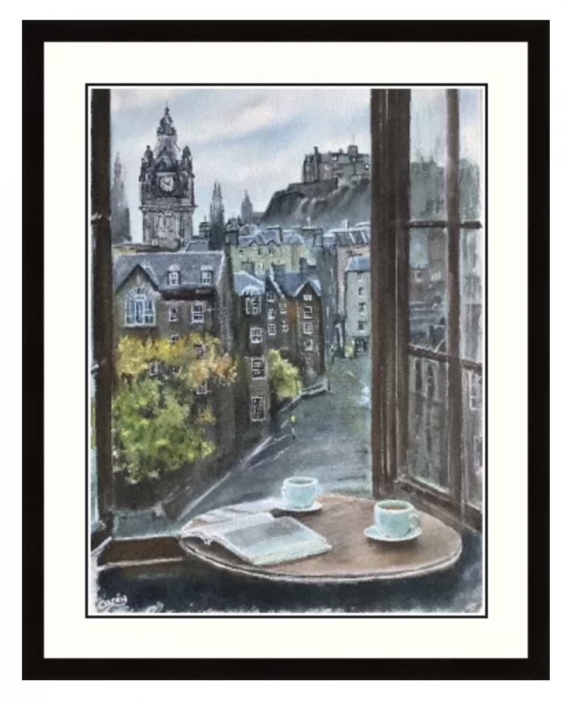 View from a window looking across, Edinburgh.