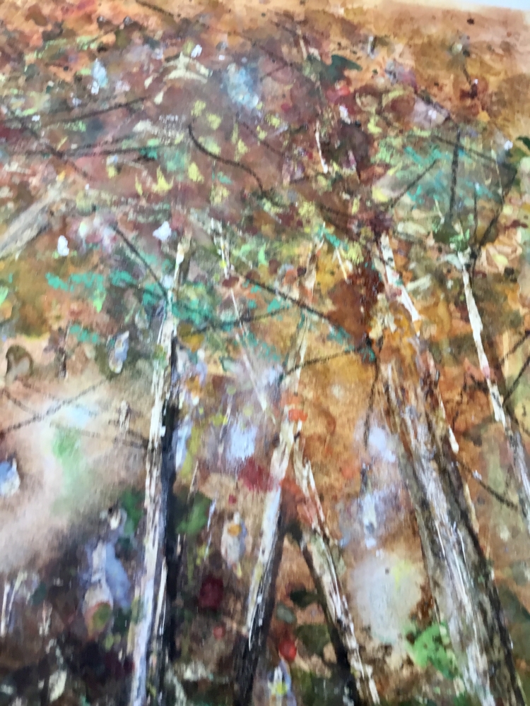 Golden Canopy – Original Autumn Landscape Watercolor