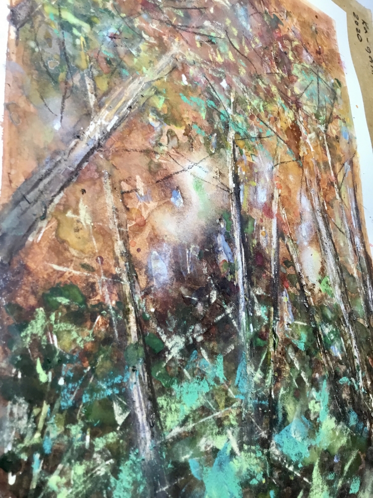 Golden Canopy – Original Autumn Landscape Watercolor