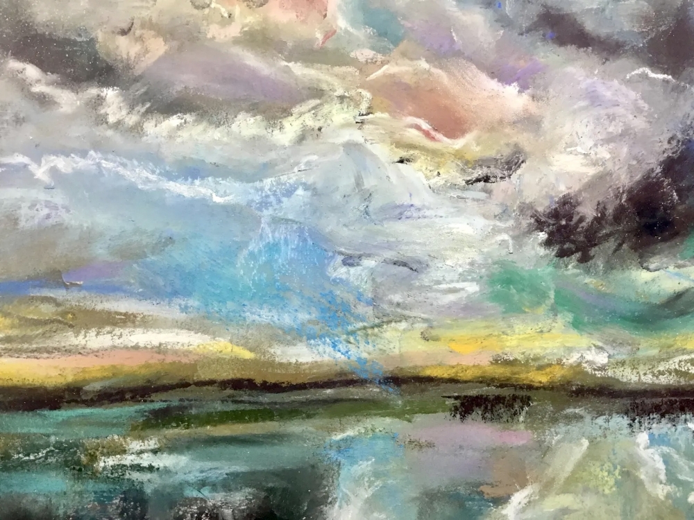 Sky of a Quiet Thunder – Original Soft Pastel Landscape