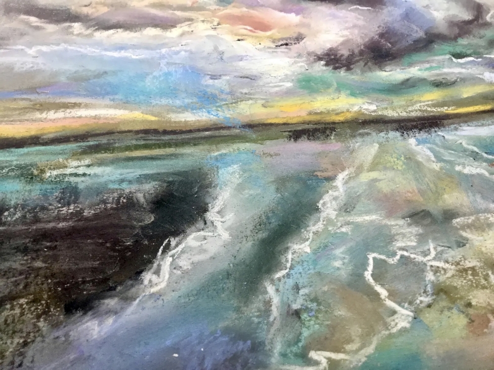 Sky of a Quiet Thunder – Original Soft Pastel Landscape