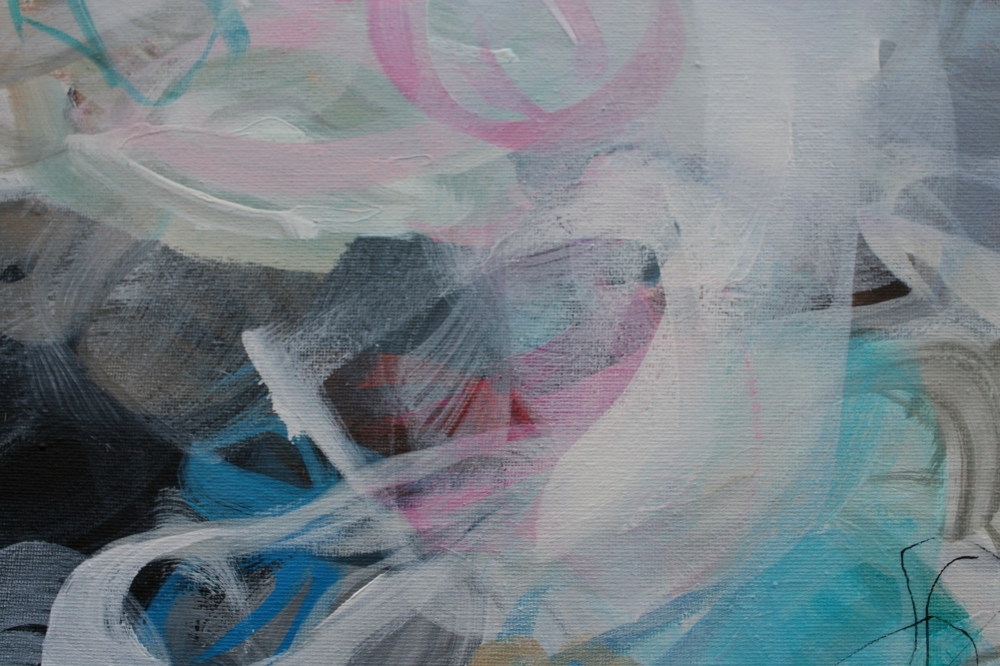 XXL PINK TWILIGHT TRIPTYCH  90 X 80CM