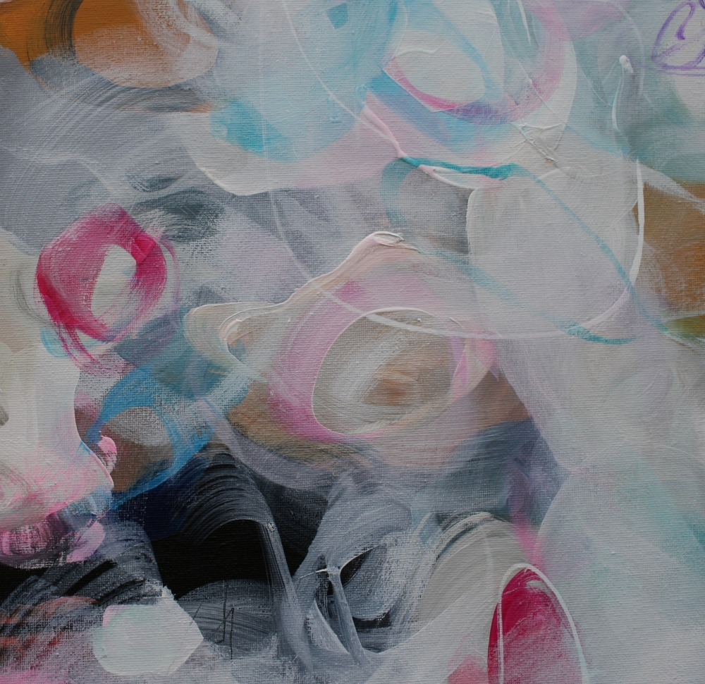 XXL PINK TWILIGHT TRIPTYCH  90 X 80CM