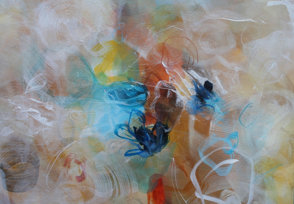 Sound of the raindrops 100 X 100 CM