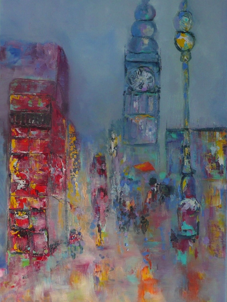 Londoners in the Rain 