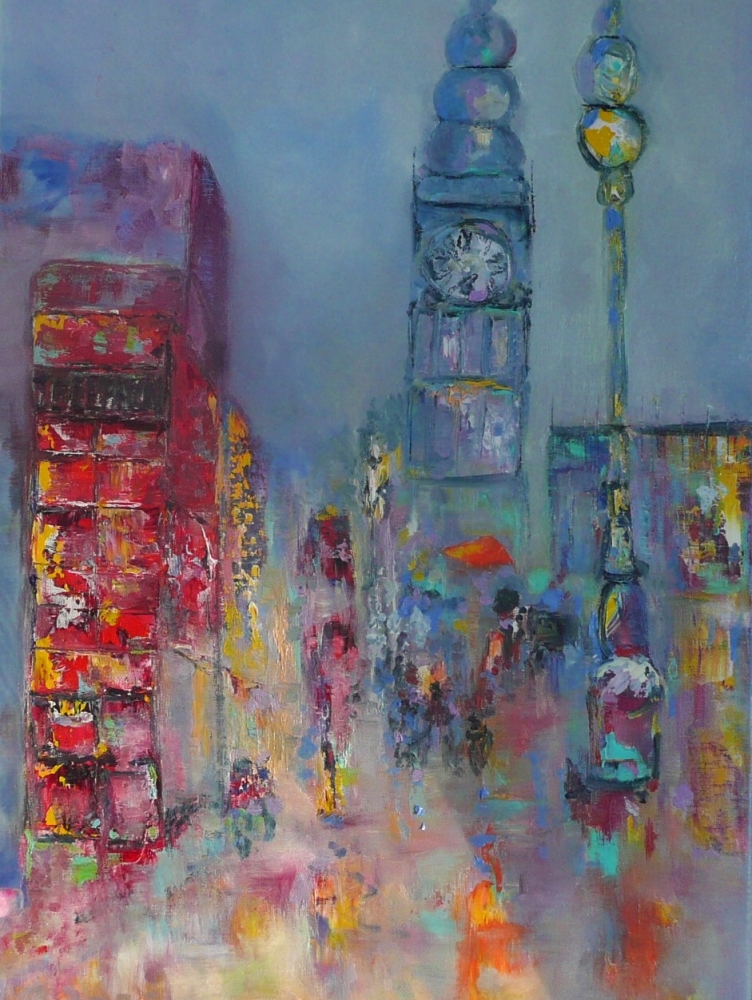 Londoners in the Rain 