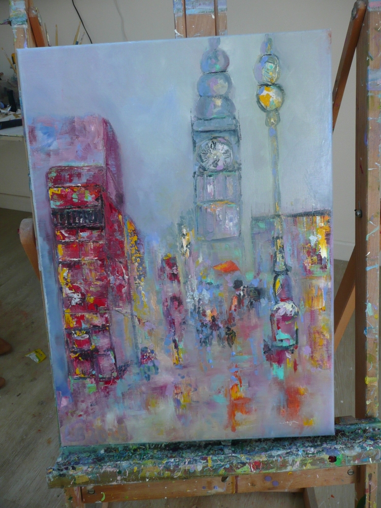 Londoners in the Rain 