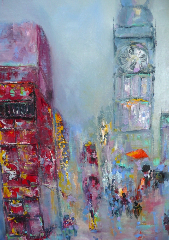 Londoners in the Rain 