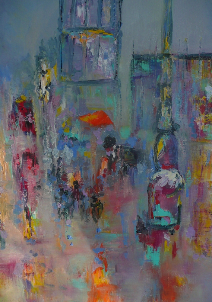 Londoners in the Rain 