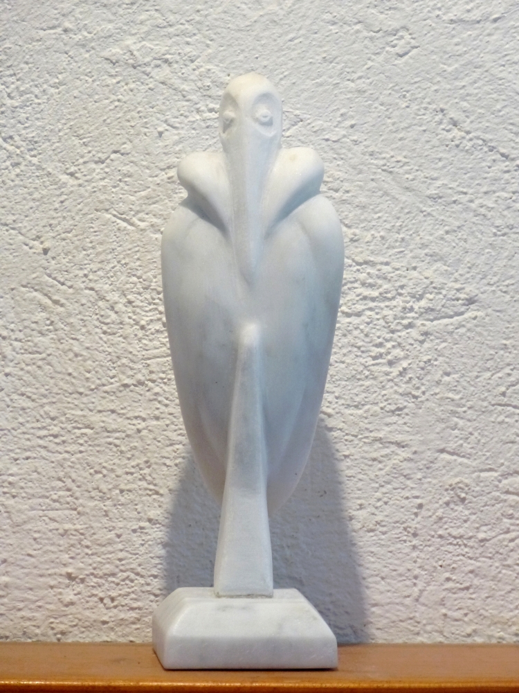 Carrara Marble Wild Animal - Marabout