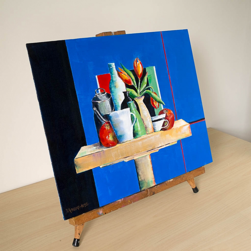 Pots and Vases on Blue