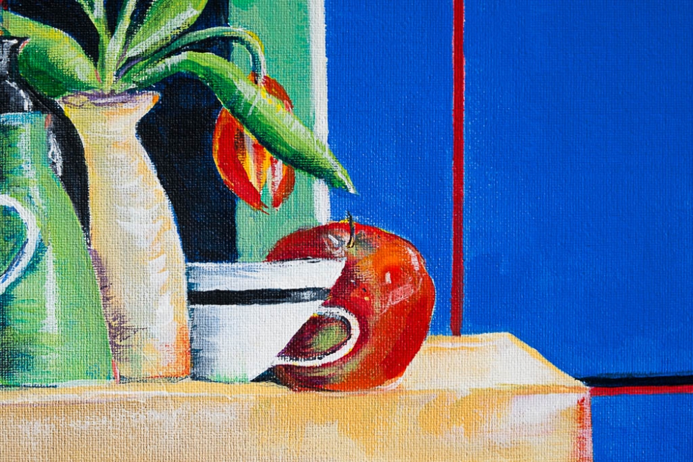 Pots and Vases on Blue