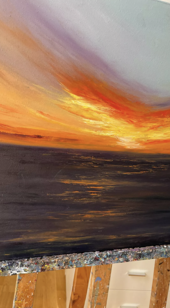 Sunset over the ocean