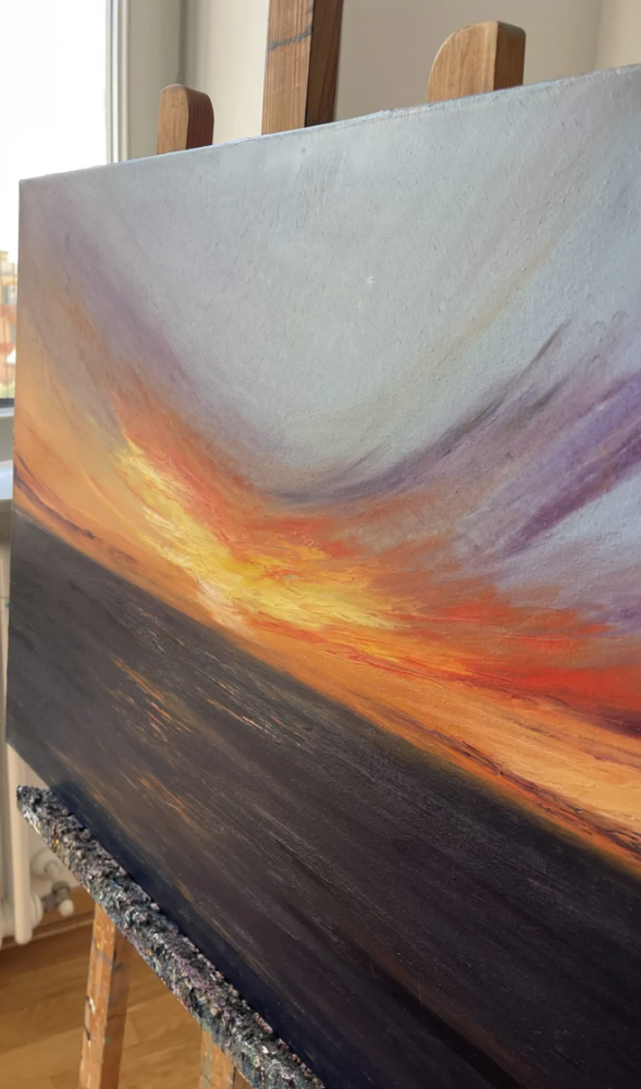 Sunset over the ocean