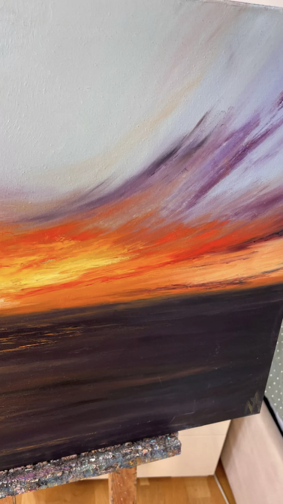 Sunset over the ocean