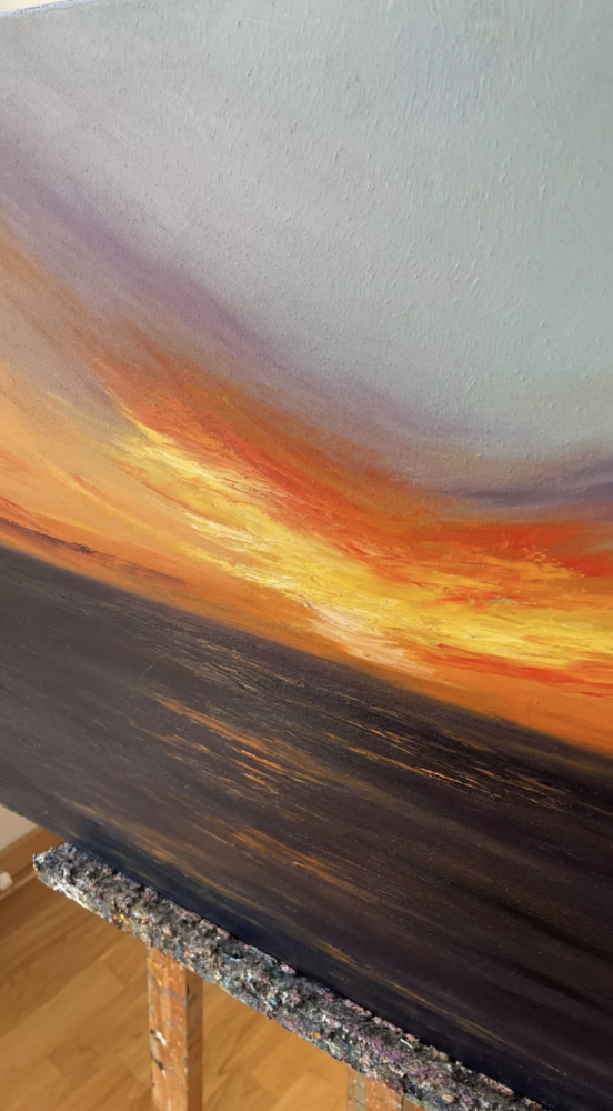 Sunset over the ocean