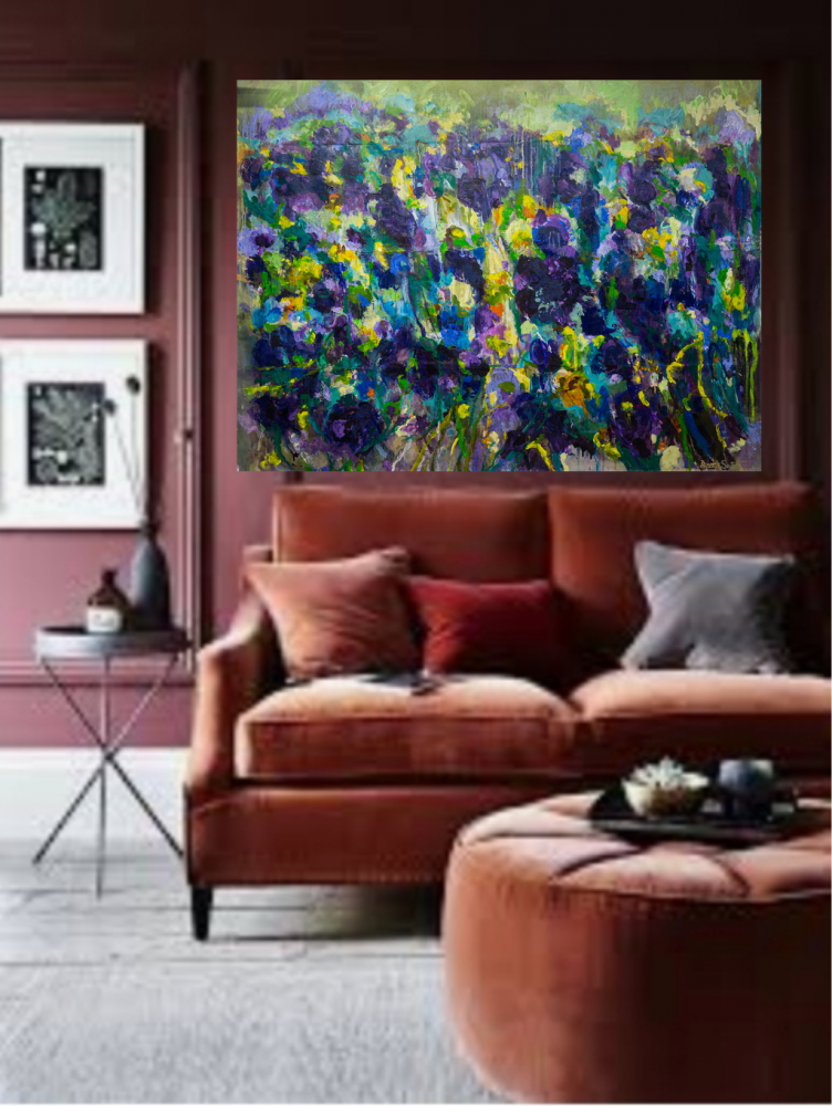 Purple field 180cm x 135cm x 3.8cm