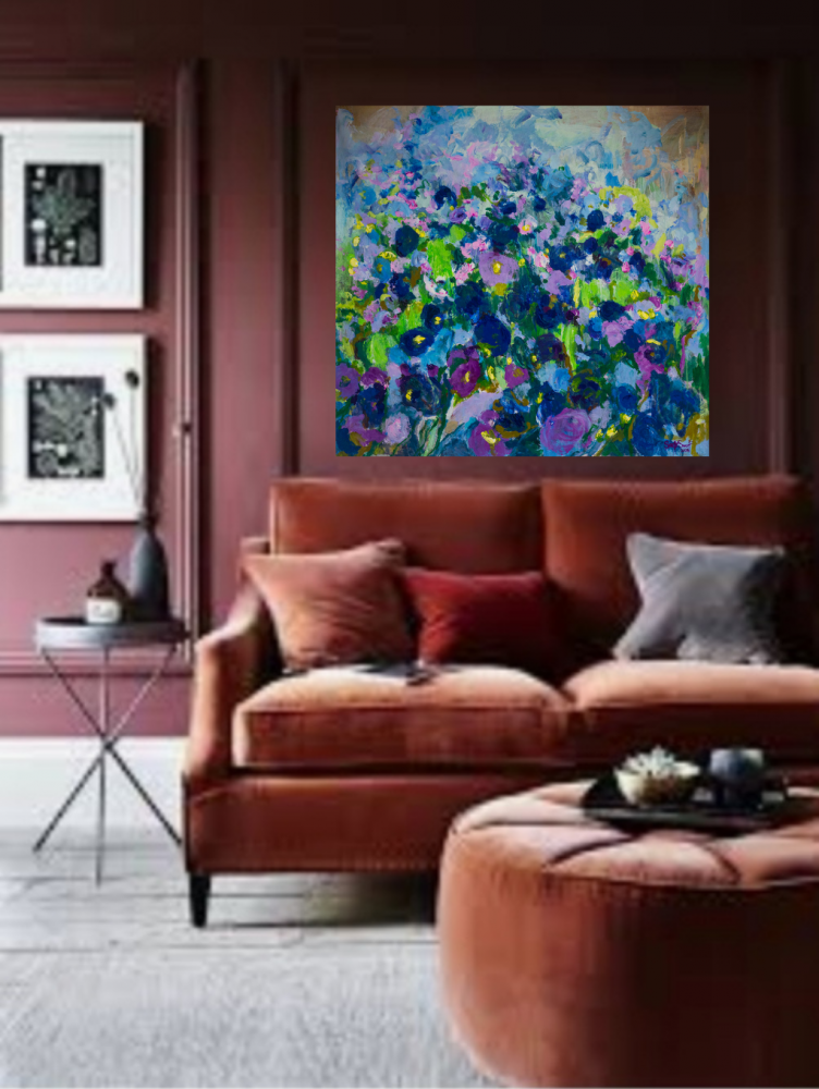 Blue Bouquet  140cm x 140cm x 3.8cm
