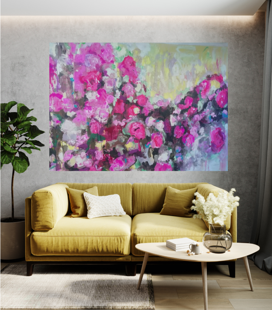 Fragrant garden 180cm x 135cm x 3.8cm