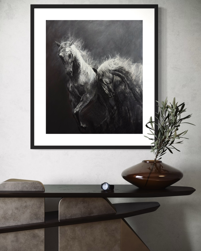 Wild horses, original sketch