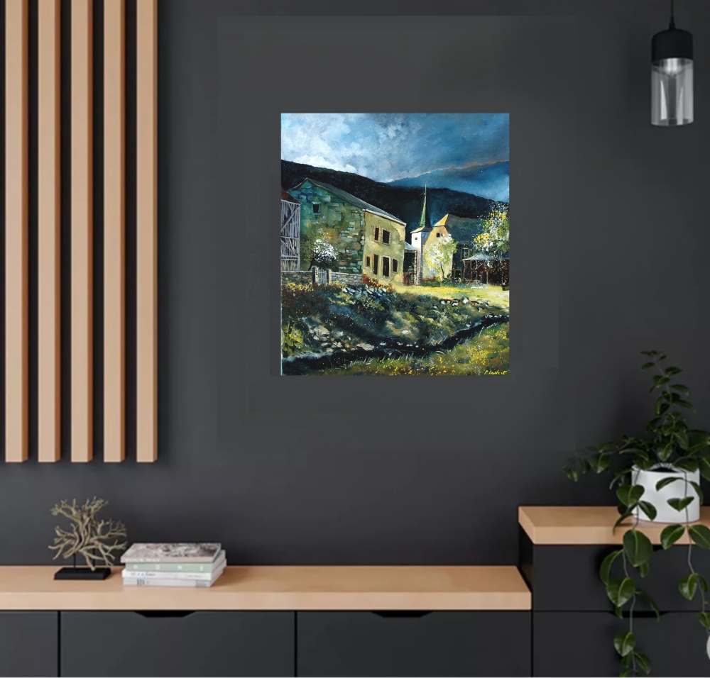 Spring light  on my  village