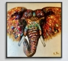 Bright Guardian – Textured Oil Elephant Painting