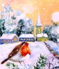 Robin on the edge of village