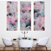 XXL PINK TWILIGHT TRIPTYCH  90 X 80CM