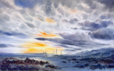 Sunset on the sea #12